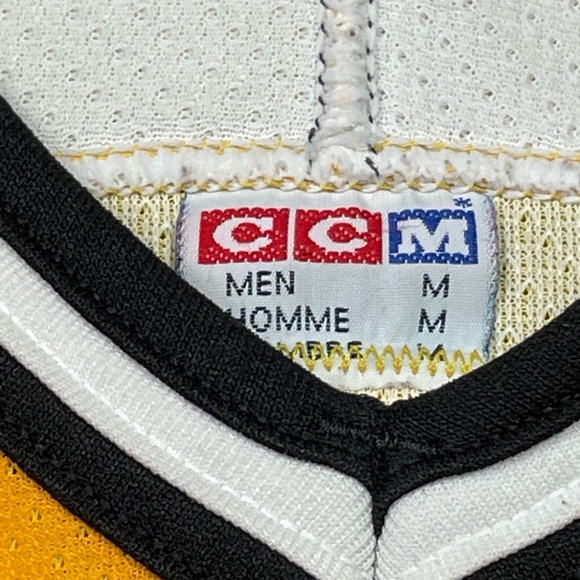 Vintage 90s Boston Bruins Pooh Bear Jersey # Jim Carey GOALIE CCM sz M fits M/L - Picture 4 of 10